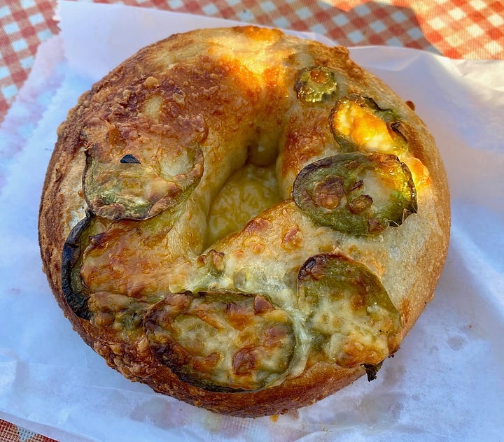 Jalepeno cheddar bagel