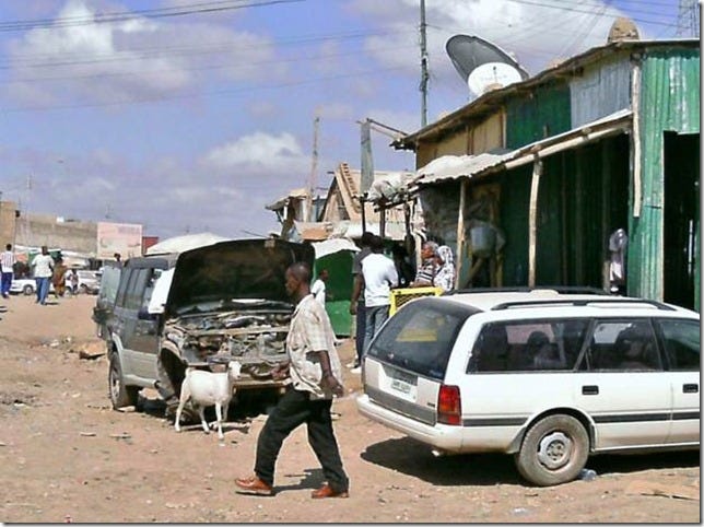 Next to customs for Somaliland