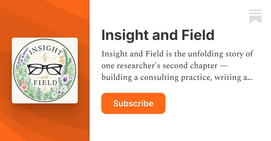Subscribe Insight Logo Insight and Field | Kristen Miller | Substack