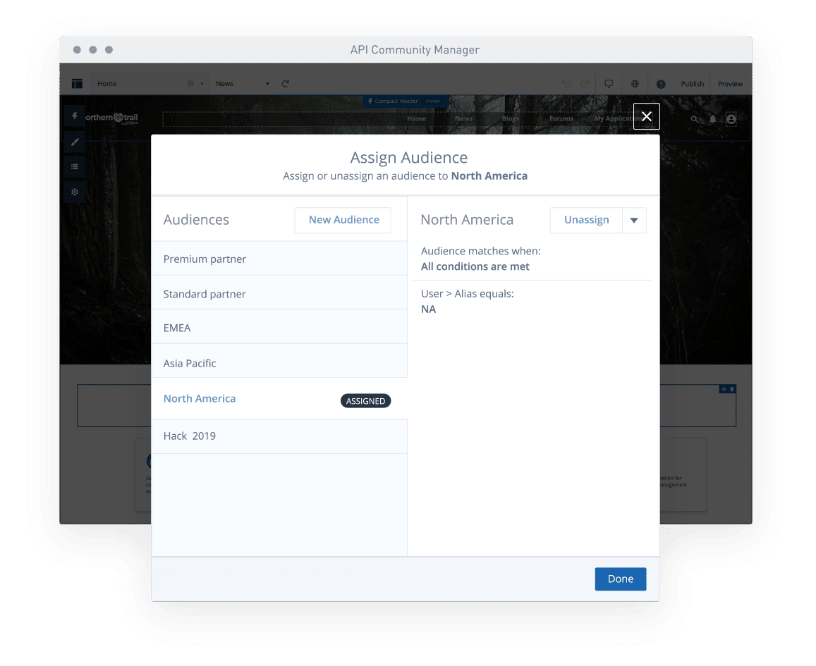 Personalized portals screenshot