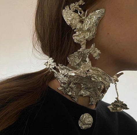 Joanne Burke Molten metal jewellery trend
