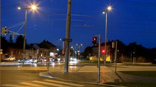 New lighting system at Kagraner Platz (construction phase 1)