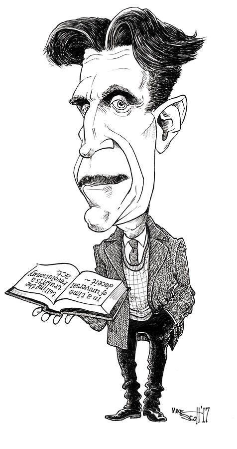 sketch of orwell by mike scott