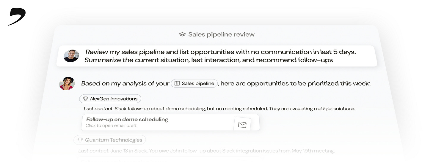 Day AI screenshot showing automated prioritization of opportunities in the sales funnel.