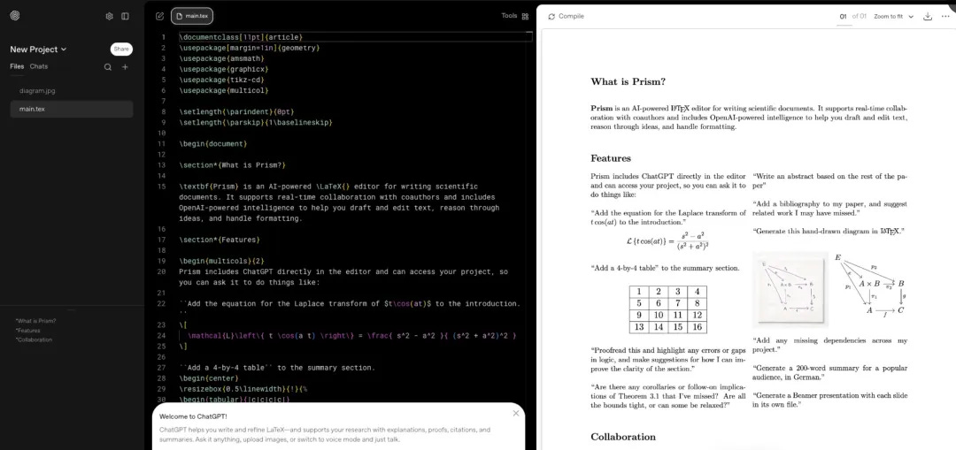 OpenAI Launches Research Writing Tool Prism, Threatening Overleaf