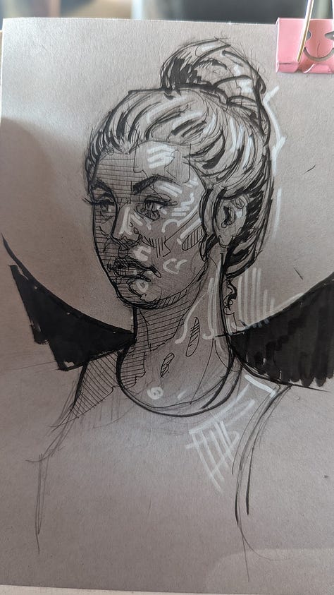 Just a gallery of nonsense drawings, you ain't missing much.
