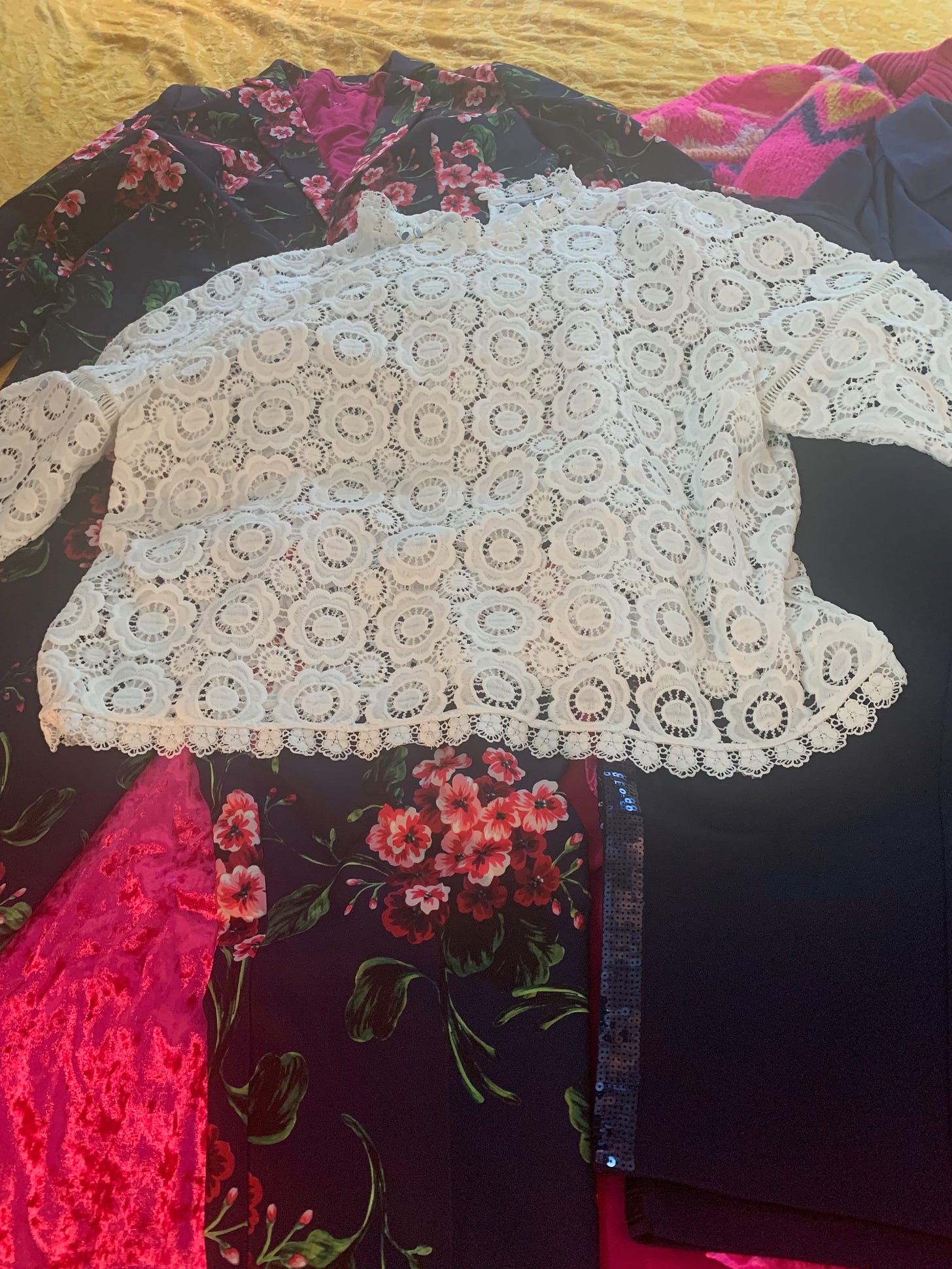 White lacy blouse