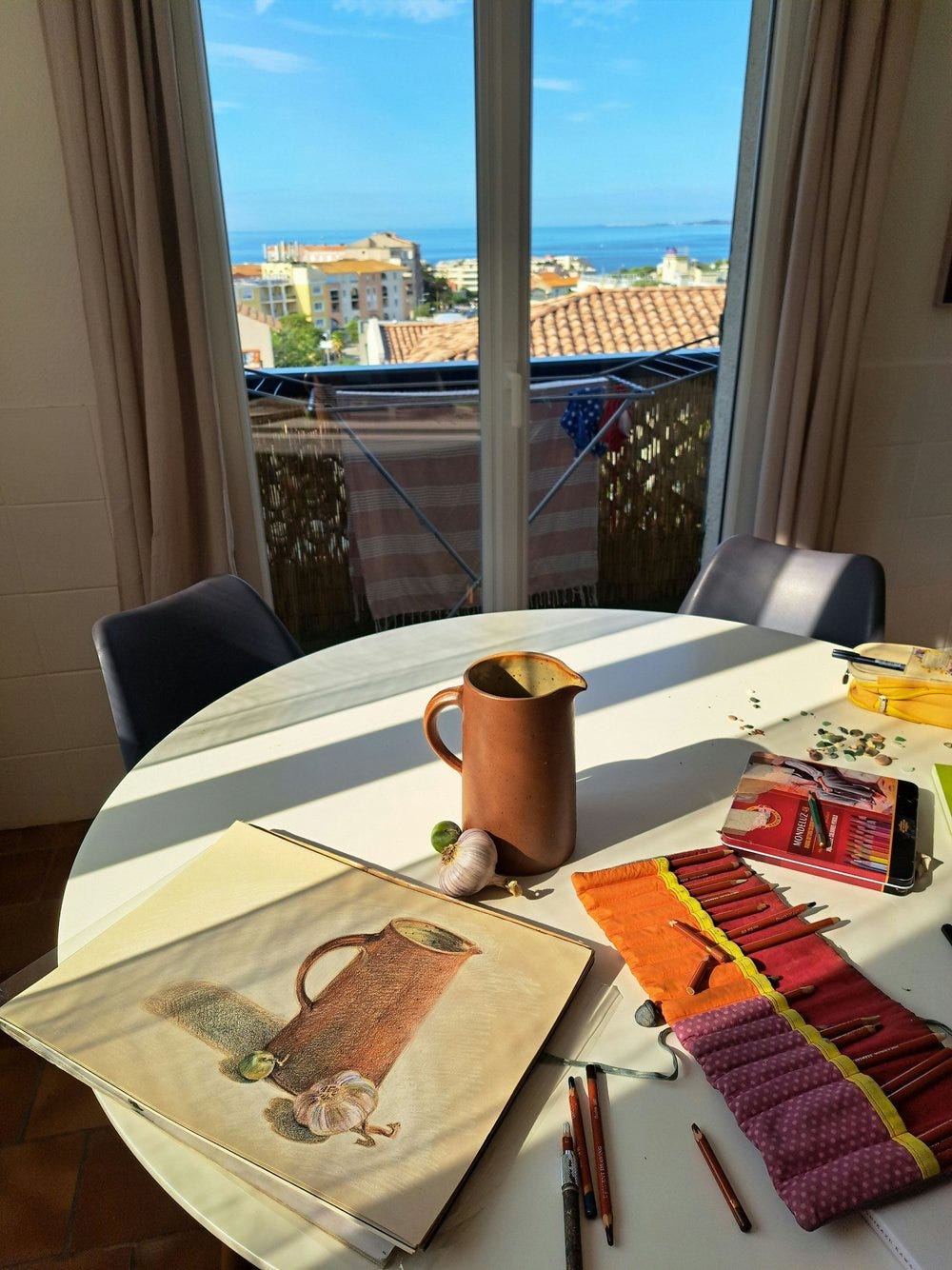washing on the balcony
