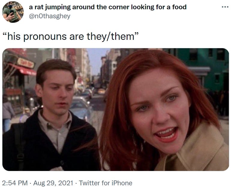"his pronouns are they/them" | Mary Jane Defending Peter Parker | Know ...