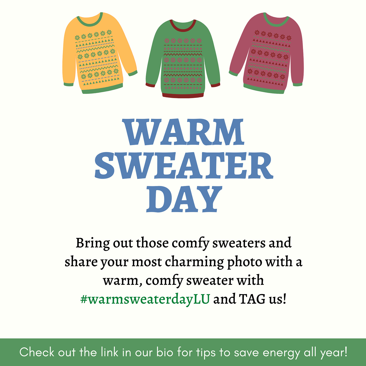 Warm Sweater Day: join in and win! - Leiden University