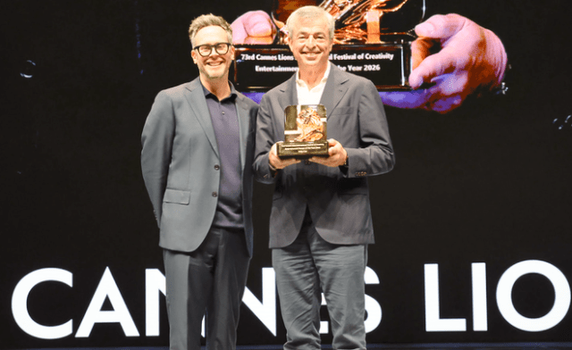 Simon Cook, CEO Cannes Lions and Eddy Cue, Apple’s senior vice president of services and health attend Cannes Lions Entertainment Person of the Year honoring Apple’s Eddy Cue at the Grand Théâtre Lumière on June 21, 2026, in Cannes, France. Simon Cook, CEO Cannes Lions and Eddy Cue, Apple’s senior vice president of services and health attend Cannes Lions Entertainment Person of the Year honoring Apple’s Eddy Cue at the Grand Théâtre Lumière on June 21, 2026, in Cannes, France.