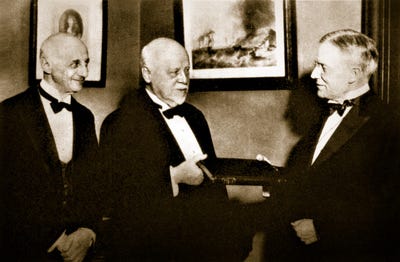 "William H. Welch, Simon Flexner, and John D. Rockefeller, Jr." by The ...