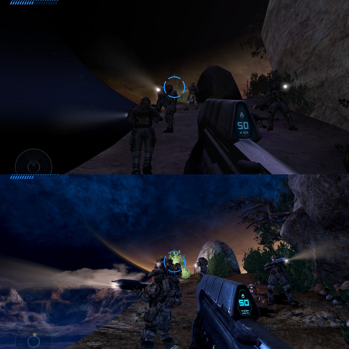 Halo 1 vs Remastered graphics comparison by me. *I never played this  franchise in my childhood so I don't have any nostalgia for the old Halo  games. I see majority Halo fans