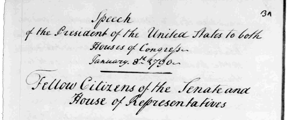 Washington's first address before Congress