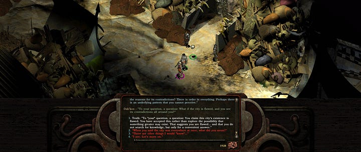 Δείγμα των διαλόγων στο Planescape: Torment: Enhanced Edition