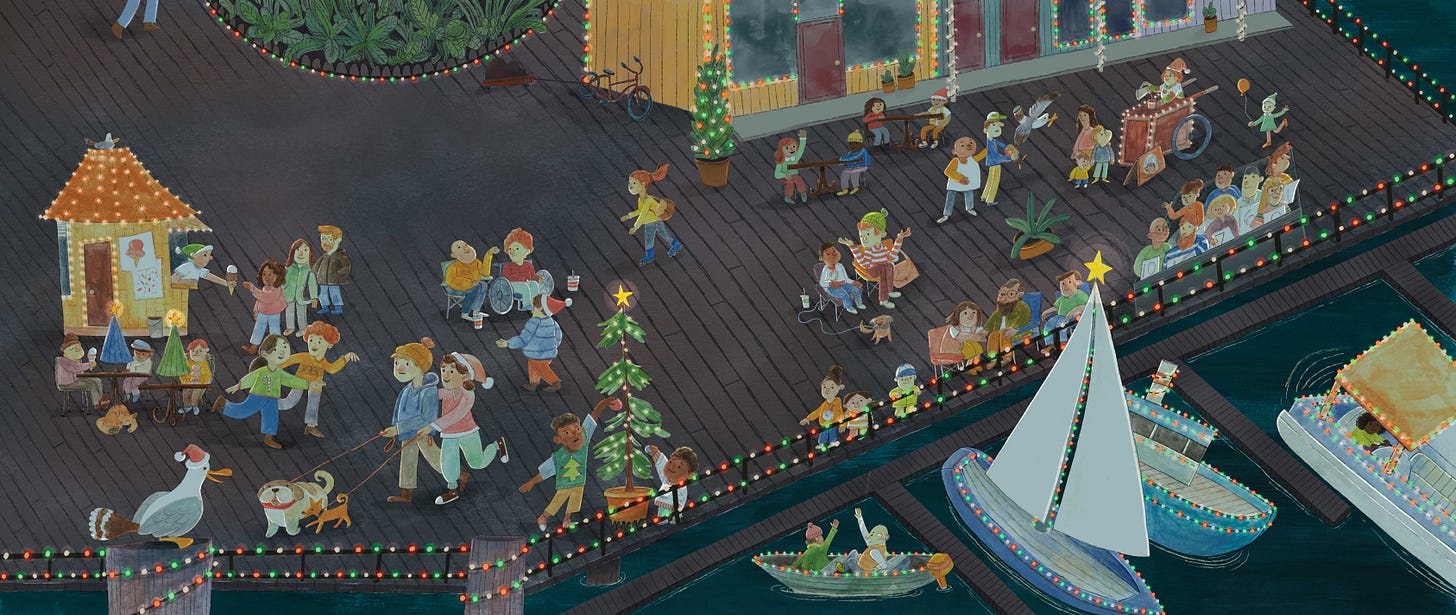 opening illustration by Kayla Stark for Christmas Ahoy