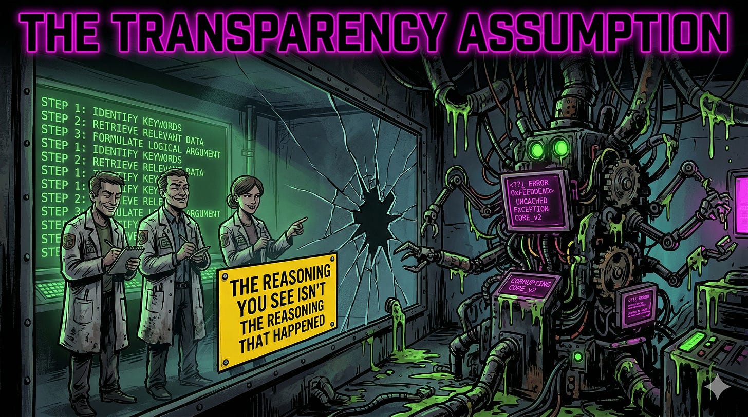 Chain of Thought reasoning AI safety monitoring assumption that visible reasoning reflects actual model computation process Chain of Thought reasoning AI safety monitoring assumption that visible reasoning reflects actual model computation process