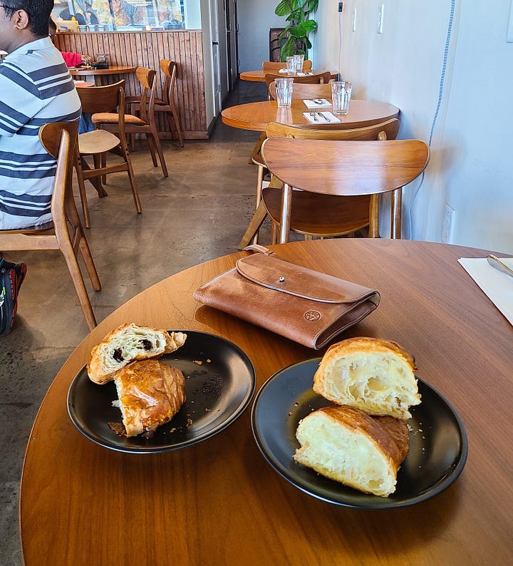 The Lights Cafe butter and chocolate croissants