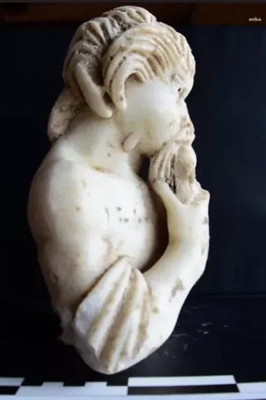 A broken pagan statue of the Greek god Pan was unearthed at early ... A broken pagan statue of the Greek god Pan was unearthed at early ...