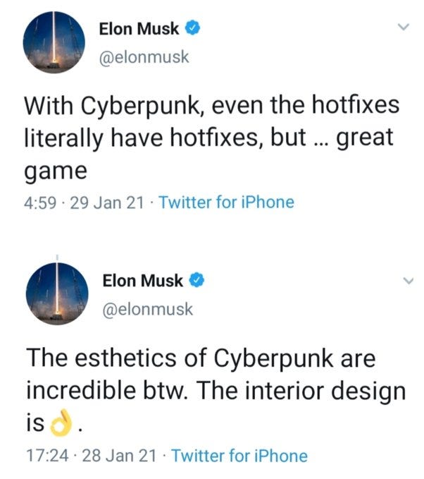 Why does Elon Musk make fun of the Cyberpunk 2077 game? - Quora