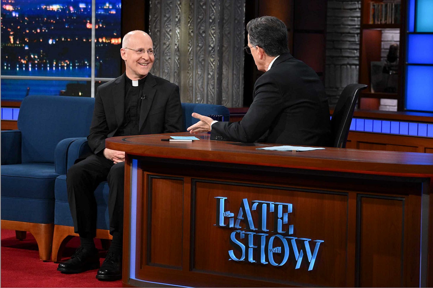 Watch James Martin, S.J., discuss Pope Leo XIV with Stephen Colbert -  Outreach