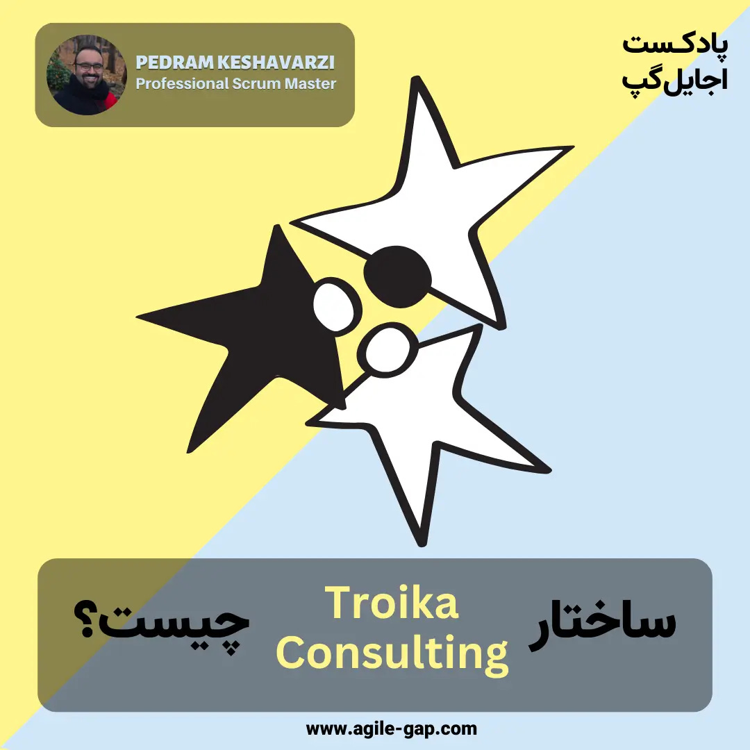 کاور اپیزود ساختار مشاوره سهنفره (Troika Consulting) چیست؟ با پدرام کشاورزی در پادکست اجایل گپ کاور اپیزود ساختار مشاوره سهنفره (Troika Consulting) چیست؟ با پدرام کشاورزی در پادکست اجایل گپ