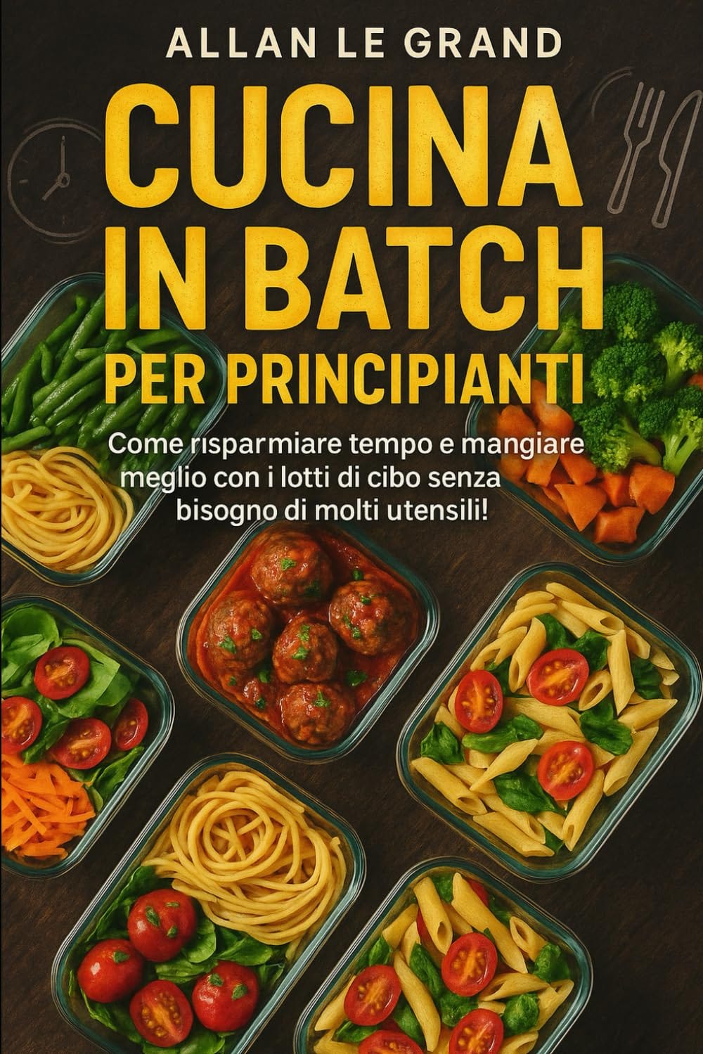 copertina del libro di Allan De Grand: CUCINA IN BATCH PER PRINCIPIANTI: Come risparmiare tempo e mangiare meglio con i lotti di cibo senza bisogno di molti utensili! copertina del libro di Allan De Grand: CUCINA IN BATCH PER PRINCIPIANTI: Come risparmiare tempo e mangiare meglio con i lotti di cibo senza bisogno di molti utensili!