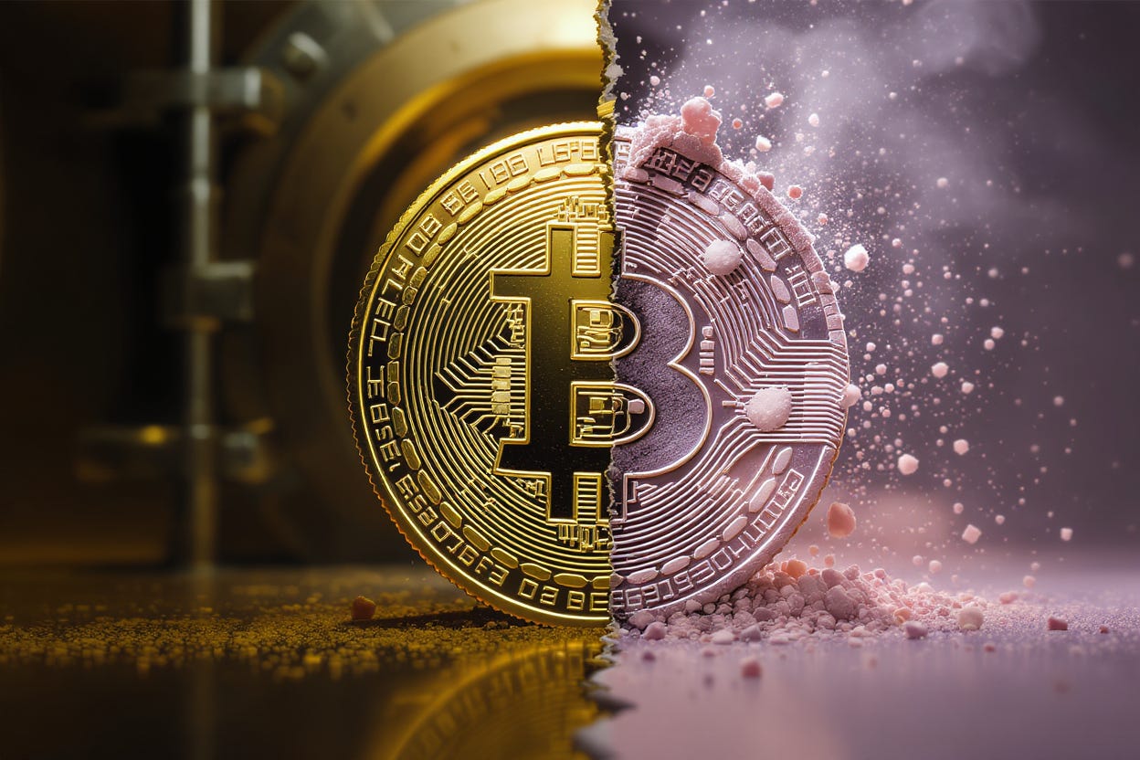 Bitcoin's success as store of value versus failure as everyday currency