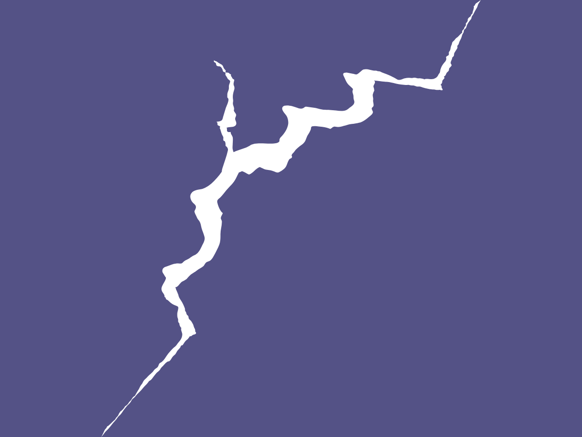 purple background with a white fracture in the middle purple background with a white fracture in the middle
