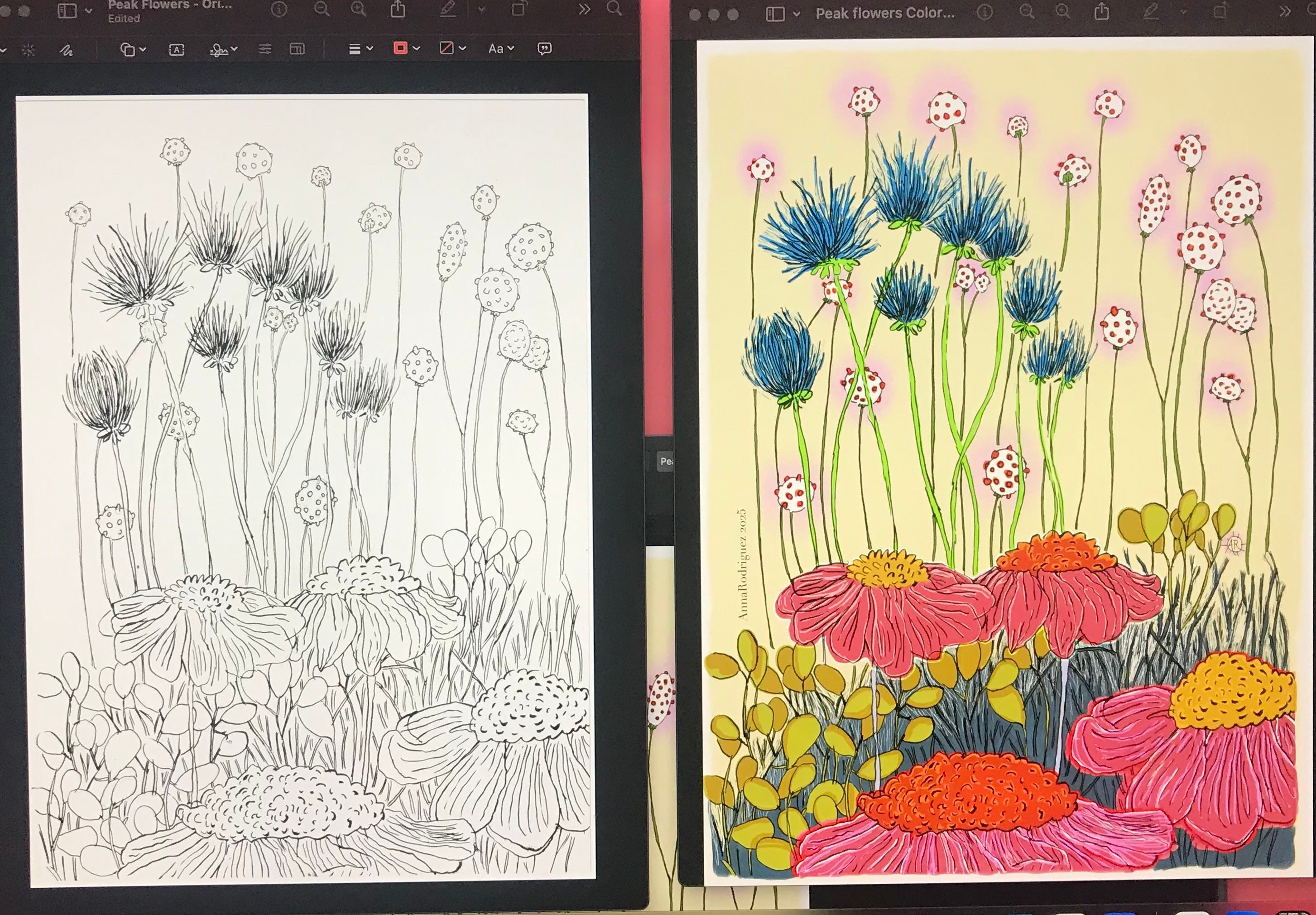 Adding Color to a Drawing from my Sketchbook