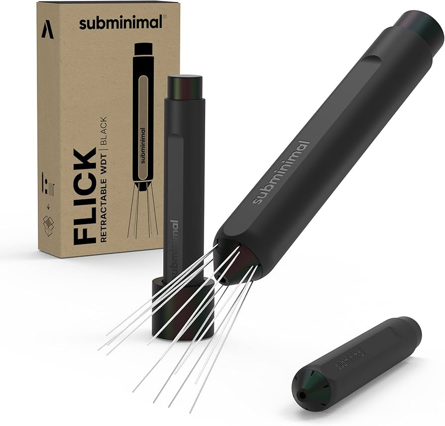 Amazon.com: Subminimal Flick WDT Espresso Distribution Tool - Stirrer Tool  For Barista-Grade Precision Brewing - Tamper w/Retractable Needles - Coffee  & Espresso Machine Parts & Accessories: Home & Kitchen