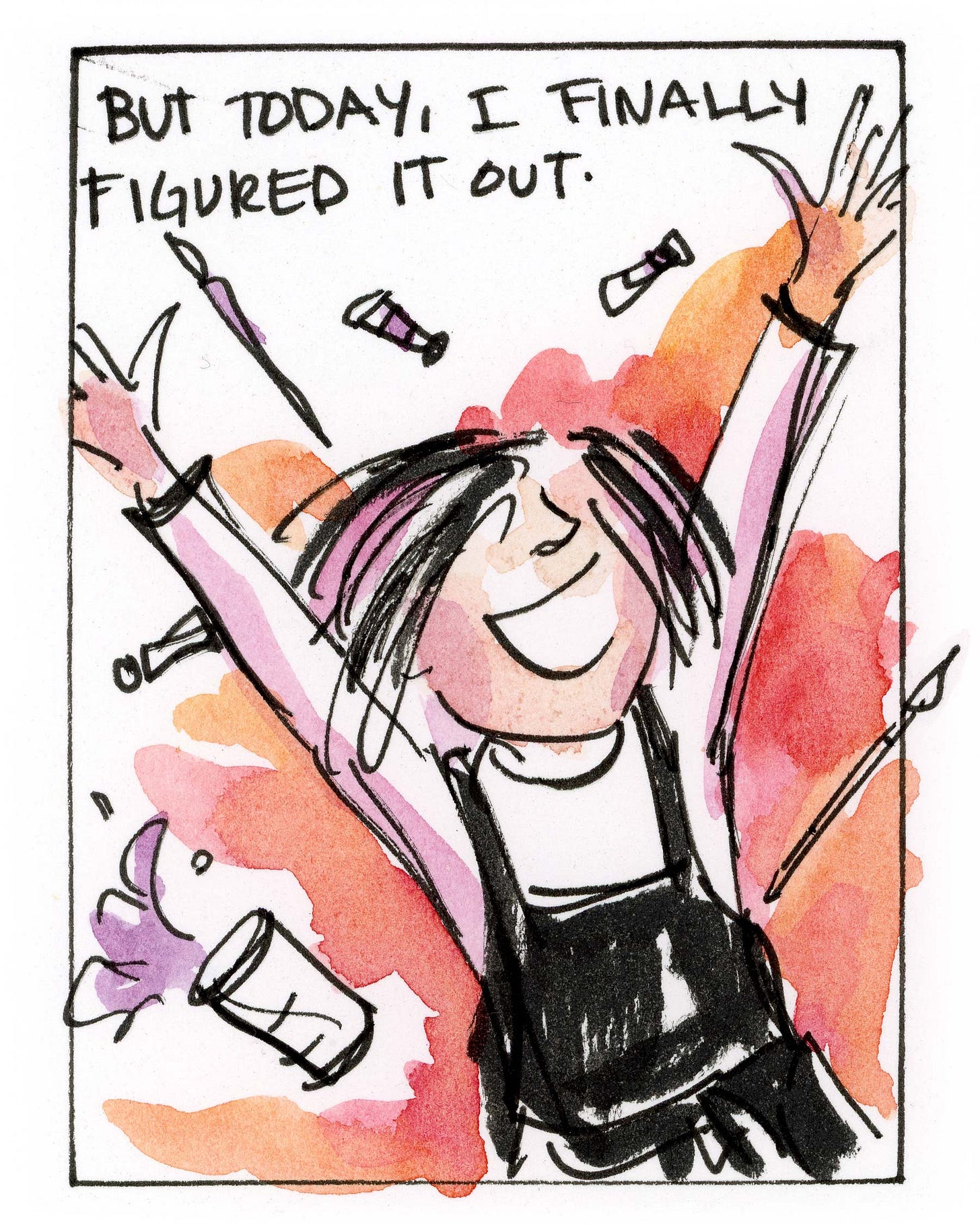 Watercolor diary comic by graphic novelist K. Woodman-Maynard on the subconscious.
