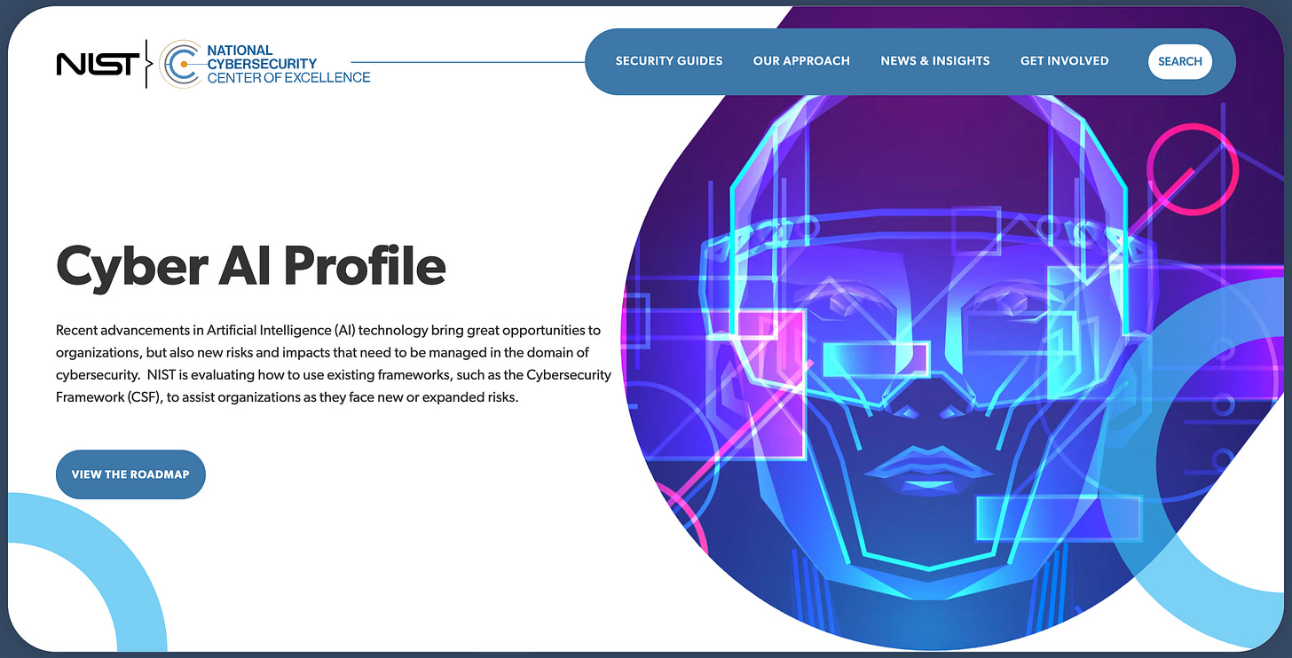 Landing page for NIST's Cyber AI Profile