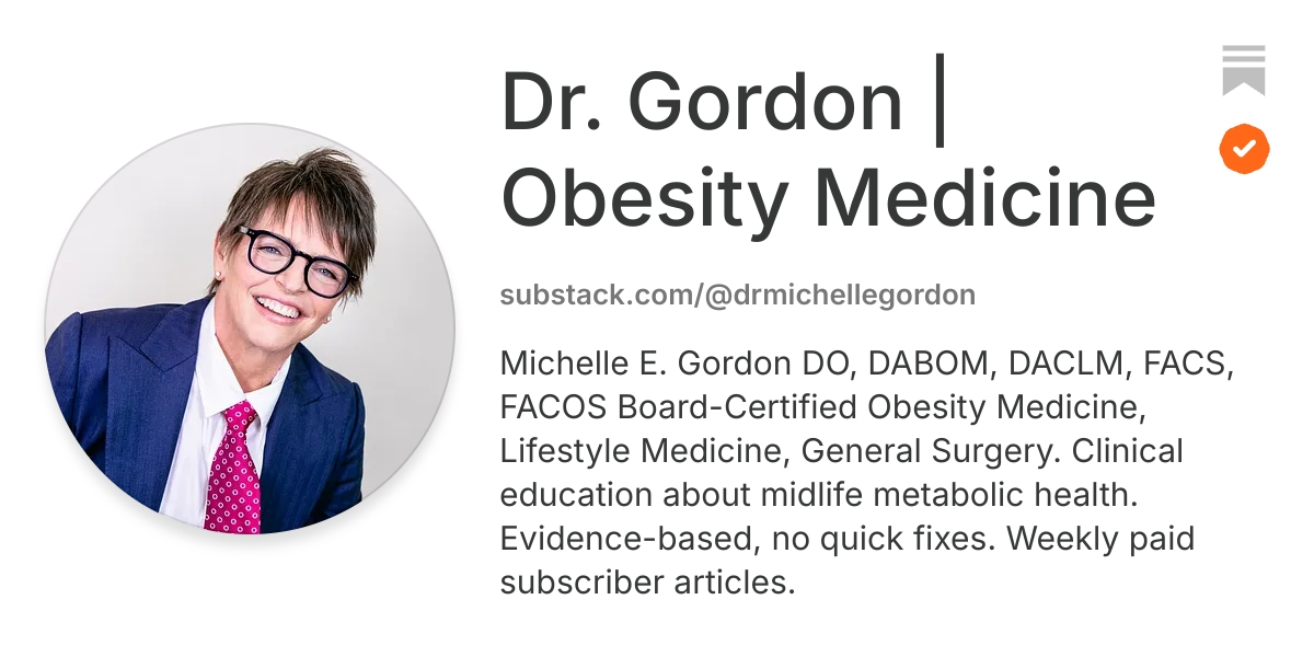 Dr. Gordon | Obesity Medicine | Substack