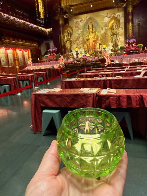 pictures from a Buddhist temple in Singapore