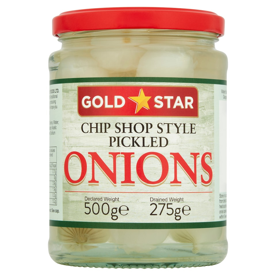Gold Star Chip Shop Onions 500G (L)