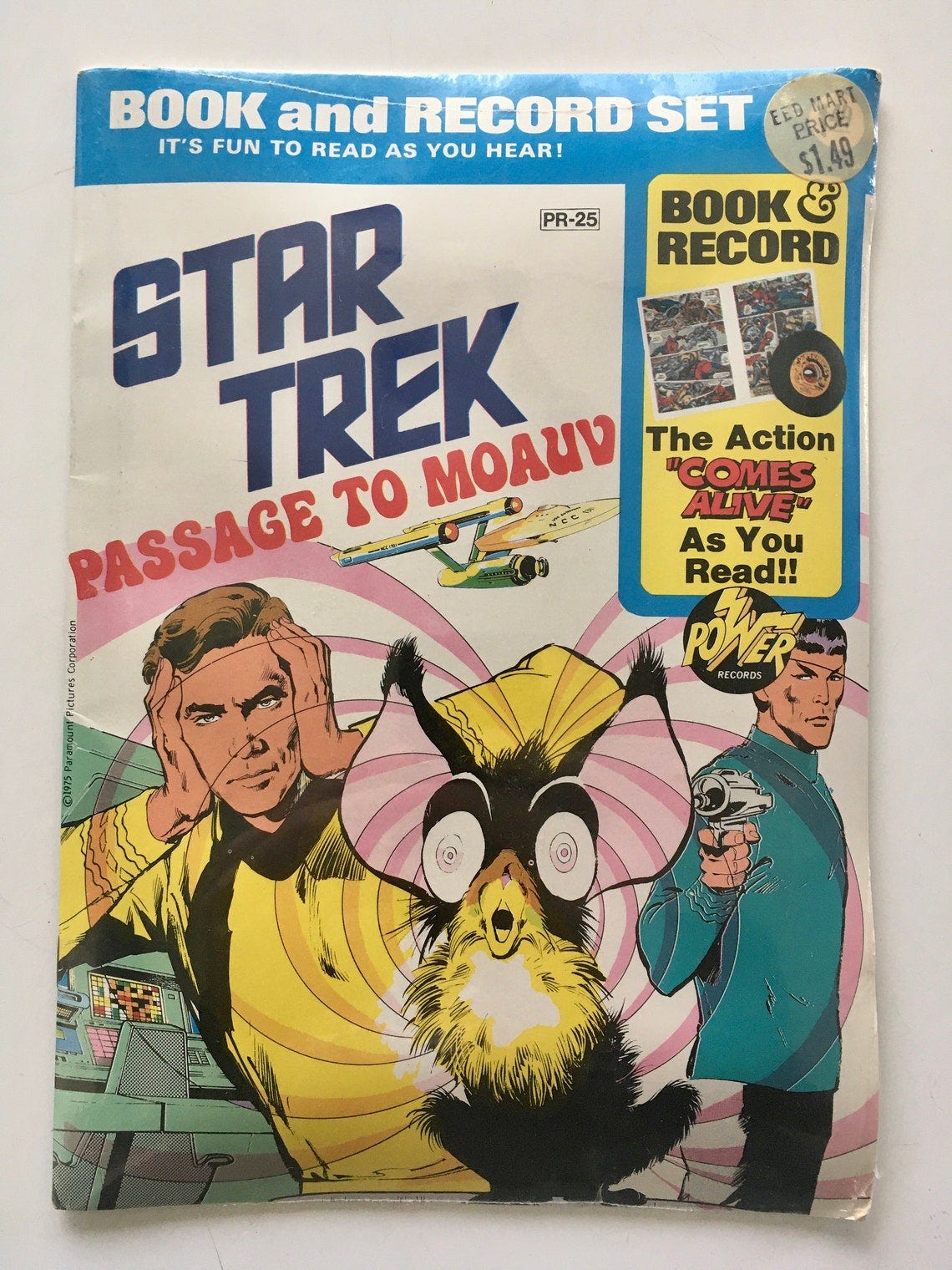Star Trek: Passage To Moauv SEALED Book and Record, Peter Pan Records PR-25, 1975 Original Pressing image 1