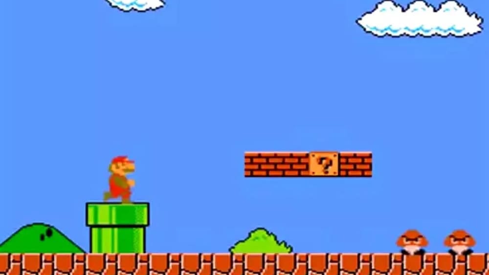 A screenshot from Super Mario Bros.