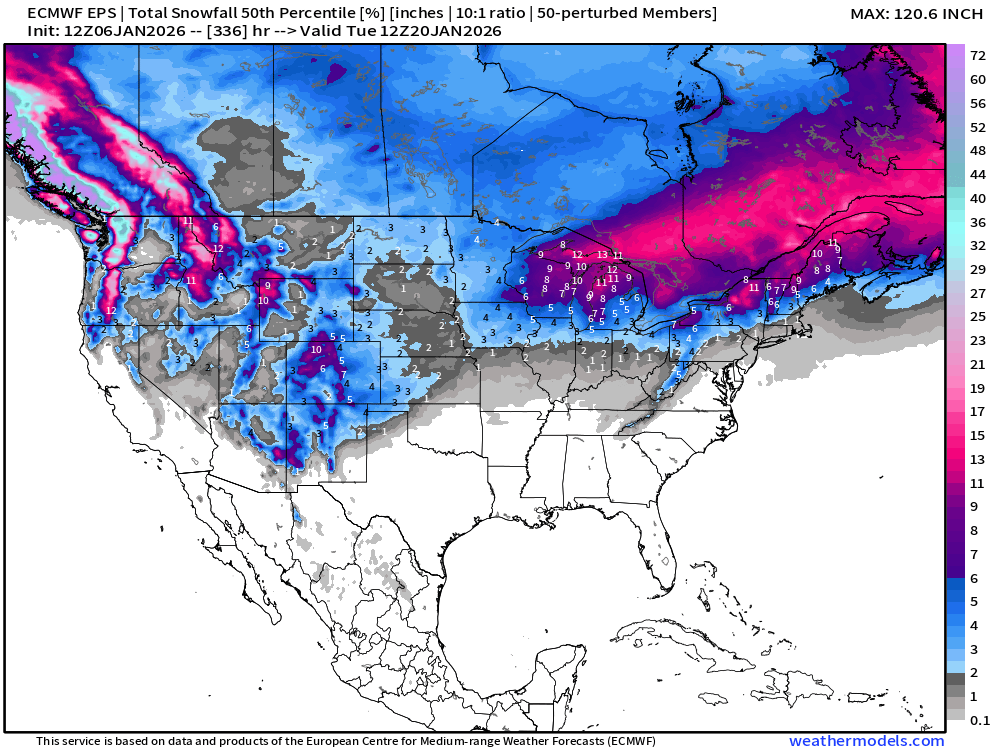 January 6, 2026 Tuesday Winter Weather - by Dr. Ryan Maue