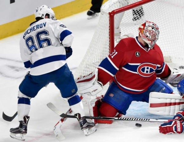 Nikita Kucherov wrist shot gives lightning game over canadiens stanley cup playoffs 2015 Nikita Kucherov wrist shot gives lightning game over canadiens stanley cup playoffs 2015