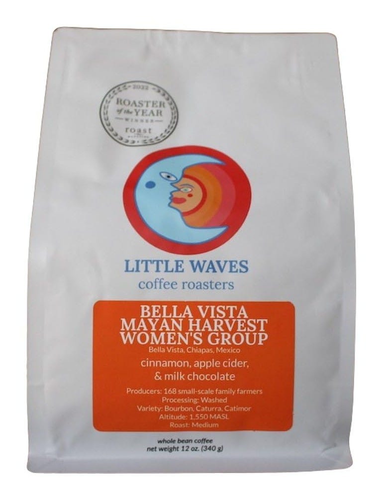 a bag of Mexico Bella Vista Mayan Harvest - Roasted by Little Waves Coffee