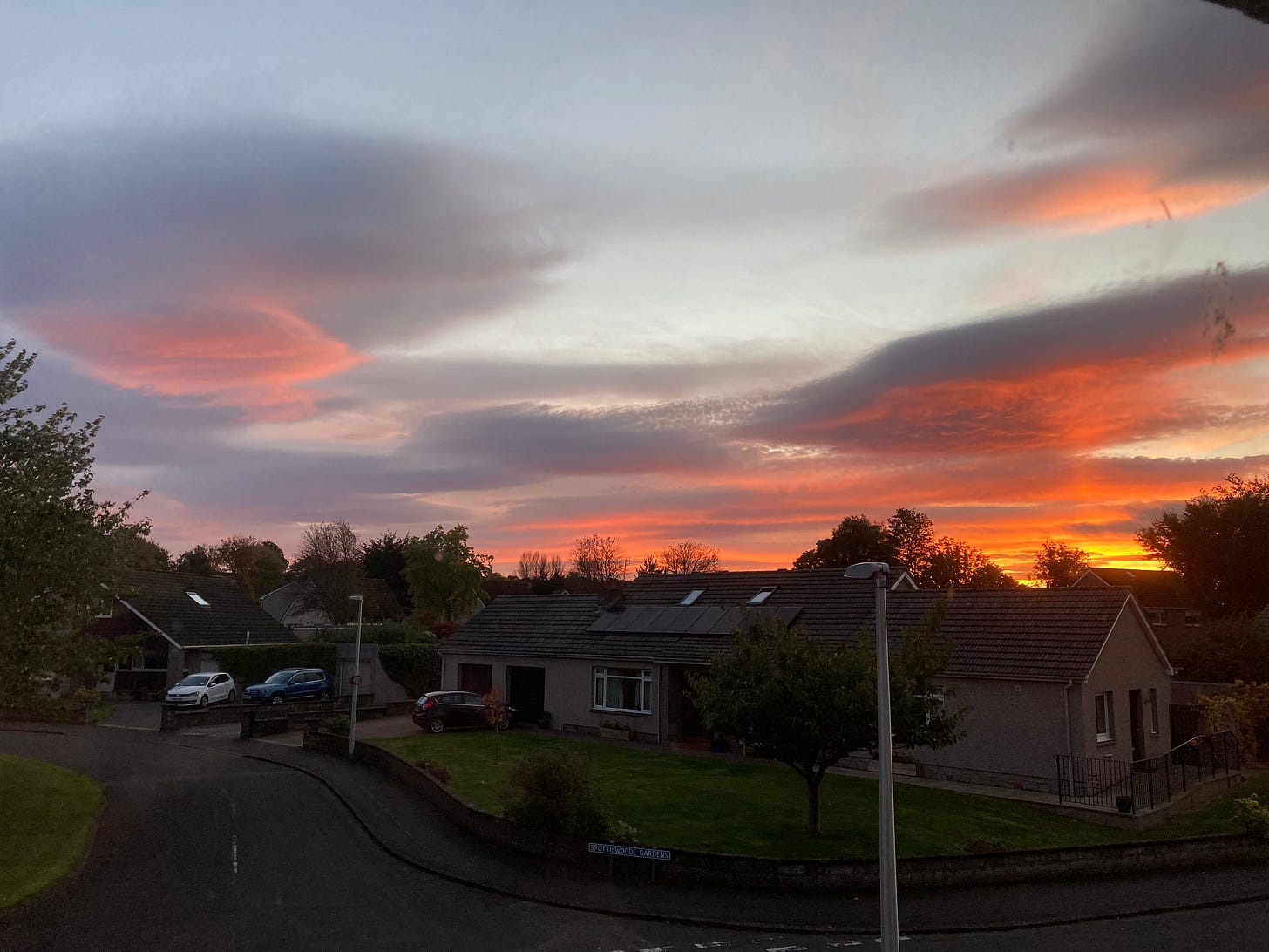 Sunset from the boy's room