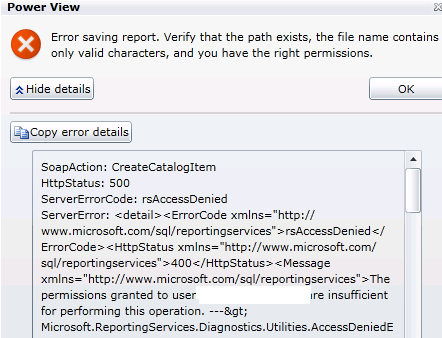 Power View Access Denied Power View Access Denied