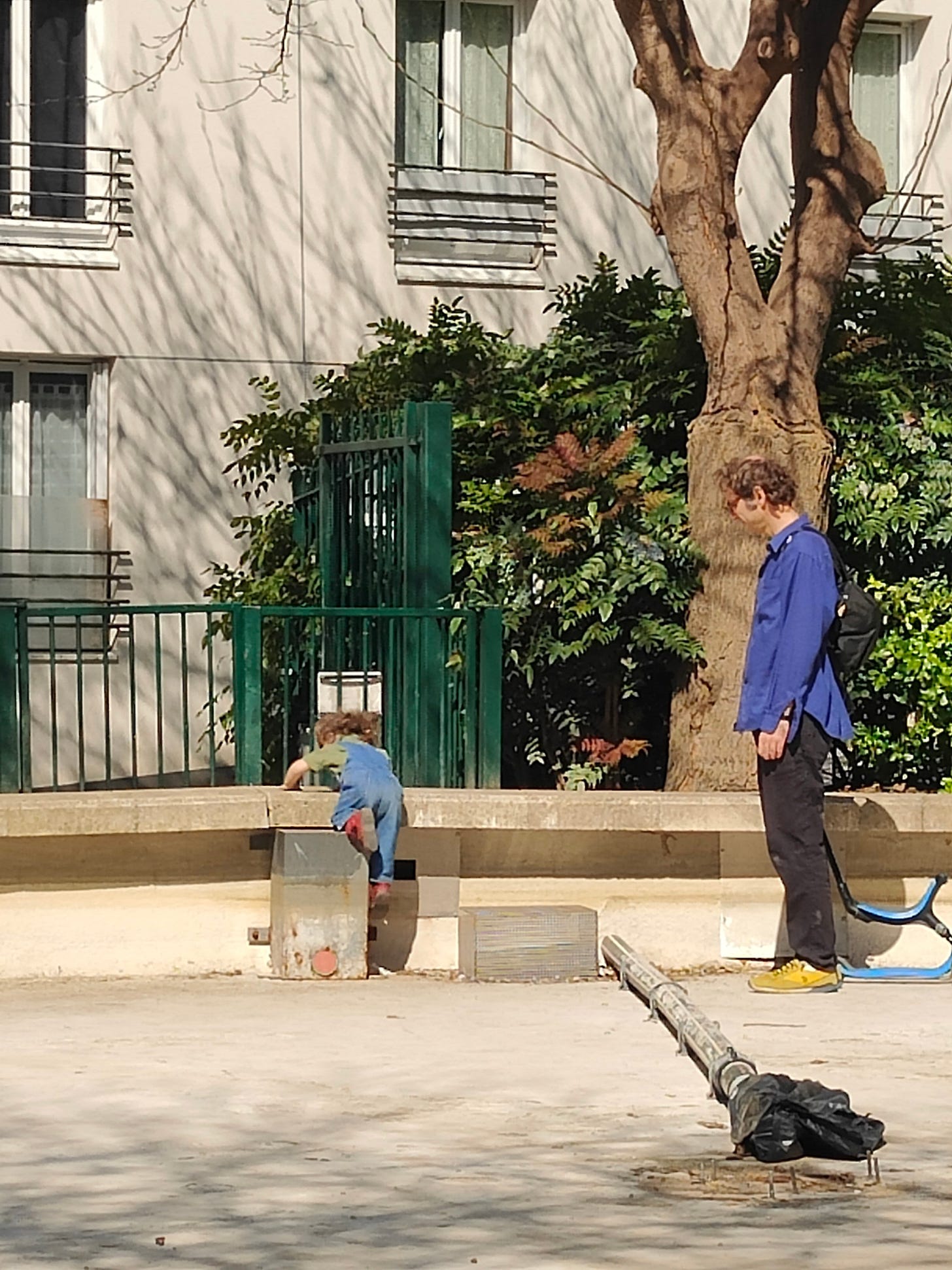 Father with child in the park