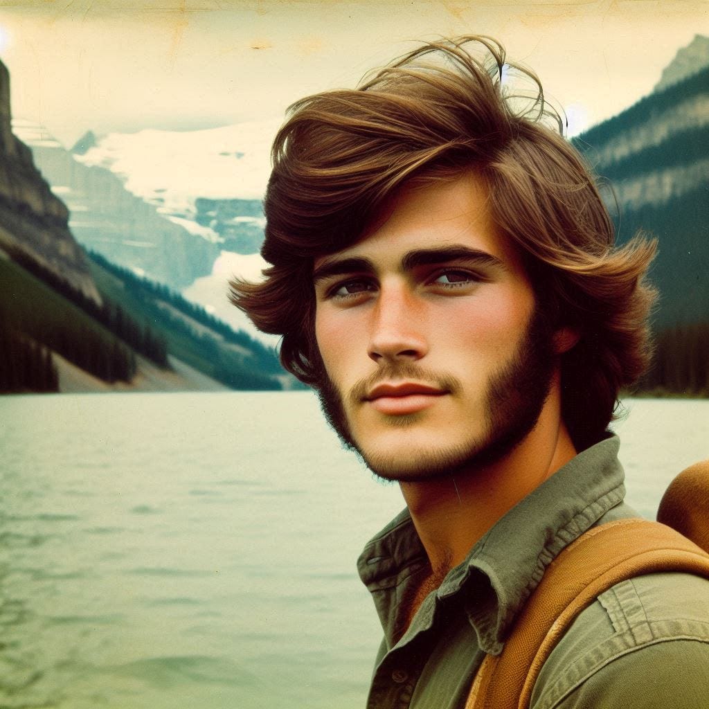A 23-year-old white man with dark brown hair in helena, montana in 1981
