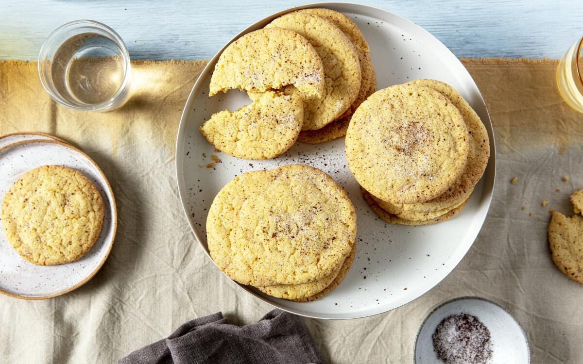 A plate of pucker-doodle cookies. A plate of pucker-doodle cookies.