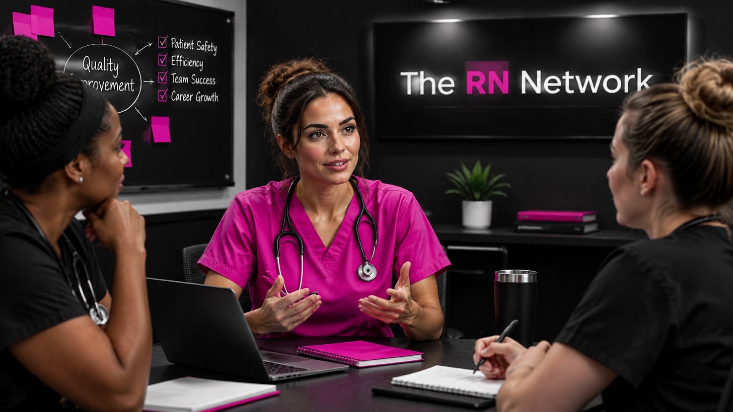 Nurses in a rural hospital leadership huddle Nurses in a rural hospital leadership huddle