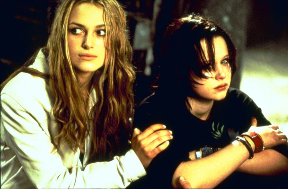 Keira Knightley and Thora Birch in THE HOLE, 2001 Keira Knightley and Thora Birch in THE HOLE, 2001