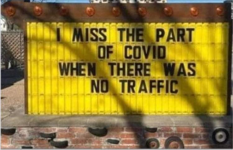 May be an image of text that says 'PART ABN MISS TH OF CO WHEN THERE S NO TRAFFIC'