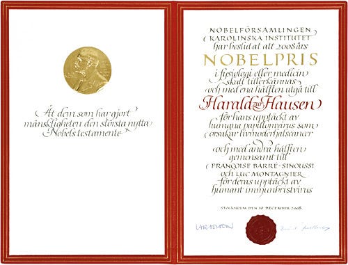Nobel diploma